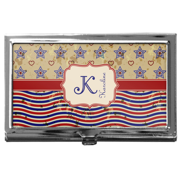 Custom Vintage Stars & Stripes Business Card Case
