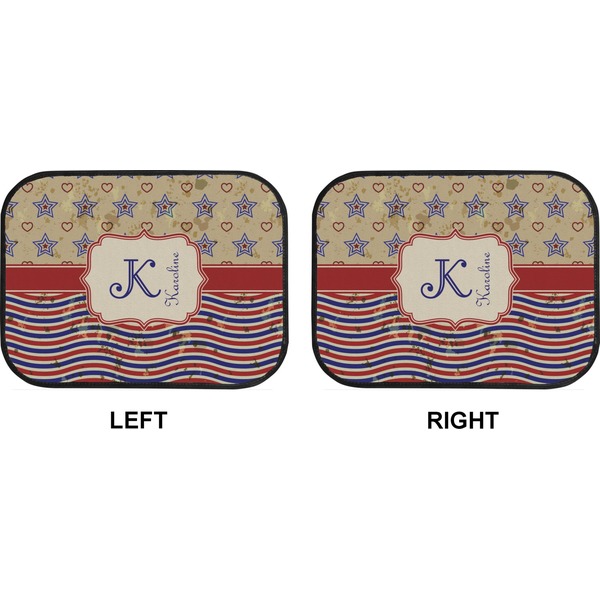 Vintage Stars & Stripes Car Floor Mats (Back Seat) (Approval)