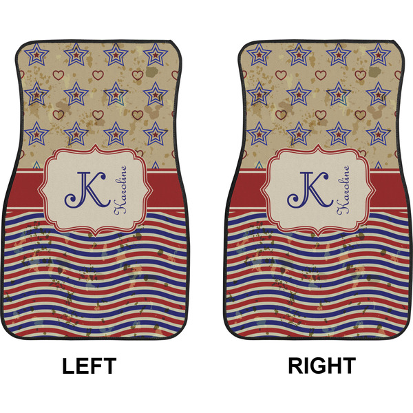 Vintage Stars & Stripes Car Mat Front - Approval