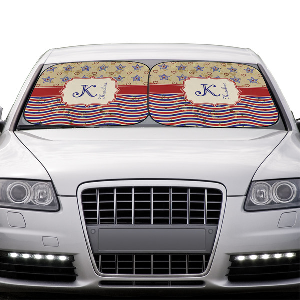 Vintage Stars & Stripes Car Sun Shades - IN CONTEXT