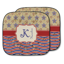 Vintage Stars & Stripes Car Sun Shade - Two Piece (Personalized)
