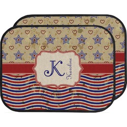 Vintage Stars & Stripes Car Floor Mats (Back Seat) (Personalized)