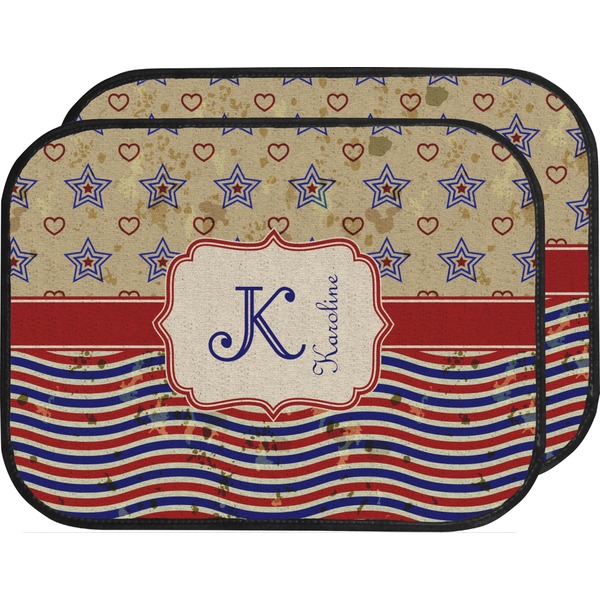 Vintage Stars & Stripes Custom Car Floor Mats (Back Seat)