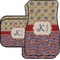 Vintage Stars & Stripes Car Floor Mats Set - 2 Front & 2 Back (Personalized)