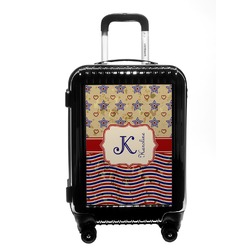 Vintage Stars & Stripes Carry On Hard Shell Suitcase (Personalized)