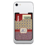 Vintage Stars & Stripes 2-in-1 Cell Phone Credit Card Holder & Screen Cleaner (Personalized)