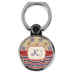Vintage Stars & Stripes Cell Phone Ring Stand & Holder (Personalized)
