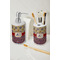 Vintage Stars & Stripes Ceramic Bathroom Accessories - LIFESTYLE (toothbrush holder & soap dispenser)