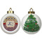 Vintage Stars & Stripes Ceramic Christmas Ornament - X-Mas Tree (APPROVAL)