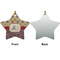 Vintage Stars & Stripes Ceramic Flat Ornament - Star Front & Back (APPROVAL)