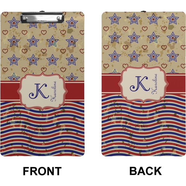 Vintage Stars & Stripes Clipboard (Legal) (Front + Back)