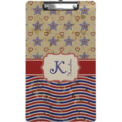 Vintage Stars & Stripes Clipboard (Legal Size) (Personalized)