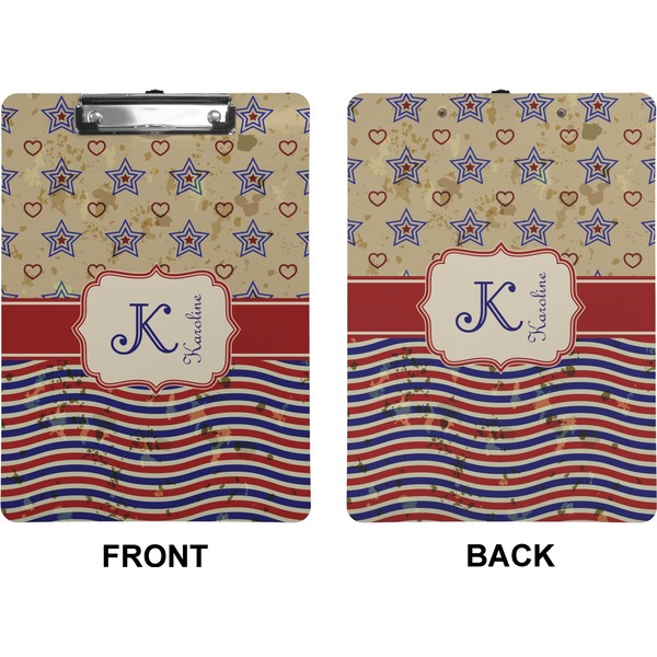 Vintage Stars & Stripes Clipboard (Letter) (Front + Back)