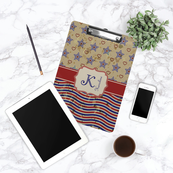 Vintage Stars & Stripes Clipboard - Lifestyle Photo