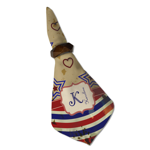 Vintage Stars & Stripes Cloth Napkins - Personalized Dinner (Folded in Ring) (MAIN)