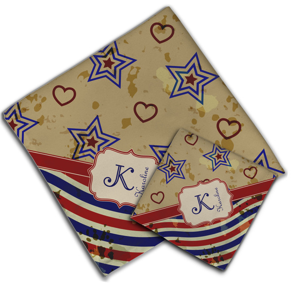 Vintage Stars & Stripes Cloth Napkins - Personalized Lunch & Dinner (PARENT MAIN)