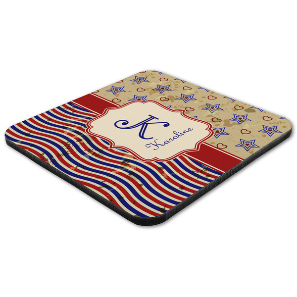 Vintage Stars & Stripes Coaster Set - FLAT (one)