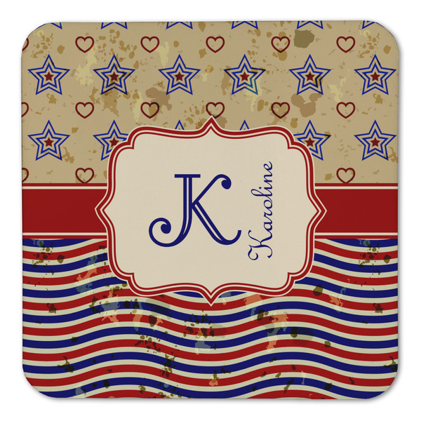 Vintage Stars & Stripes Coaster Set - FRONT (one)