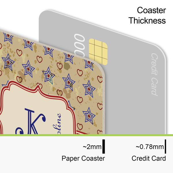 Vintage Stars & Stripes Coaster Thickness