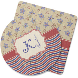 Vintage Stars & Stripes Rubber Backed Coaster (Personalized)