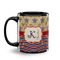 Vintage Stars & Stripes Coffee Mug - 11 oz - Black