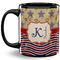 Vintage Stars & Stripes Coffee Mug - 11 oz - Full- Black