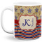 Vintage Stars & Stripes 11 Oz Coffee Mug - White (Personalized)