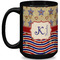 Vintage Stars & Stripes Coffee Mug - 15 oz - Black Full