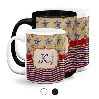 Vintage Stars & Stripes Coffee Mug (Personalized)