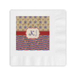 Vintage Stars & Stripes Coined Cocktail Napkins (Personalized)