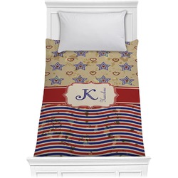 Vintage Stars & Stripes Comforter - Twin (Personalized)