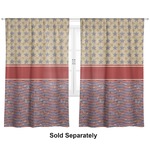 Vintage Stars & Stripes Curtain Panel - Custom Size