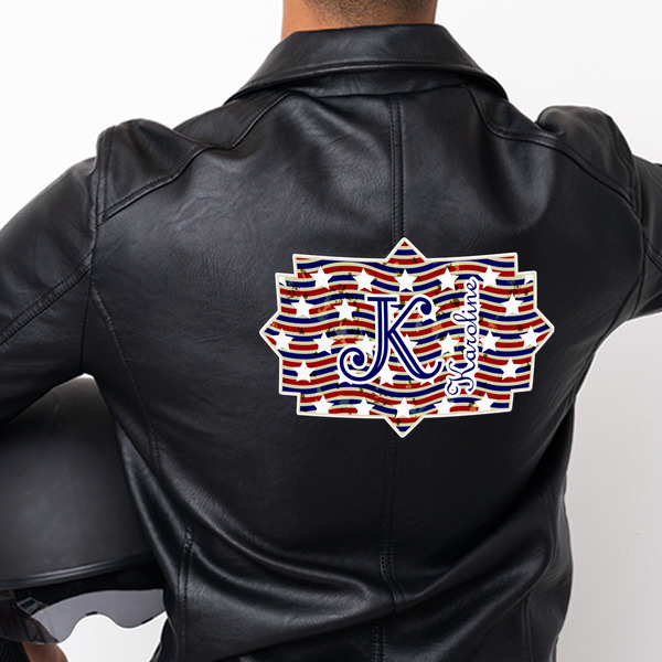 Vintage Stars & Stripes Custom Shape Iron On Patches - XXXL - APPROVAL