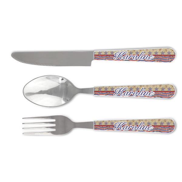 Custom Vintage Stars & Stripes Cutlery Set (Personalized)