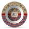 Vintage Stars & Stripes Plastic Bowl - Microwave Safe - Composite Polymer (Personalized)