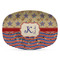 Vintage Stars & Stripes Plastic Platter - Microwave & Oven Safe Composite Polymer (Personalized)