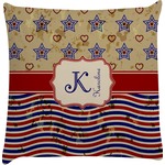 Vintage Stars & Stripes Decorative Pillow Case (Personalized)