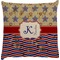 Vintage Stars & Stripes Decorative Pillow Case (Personalized)