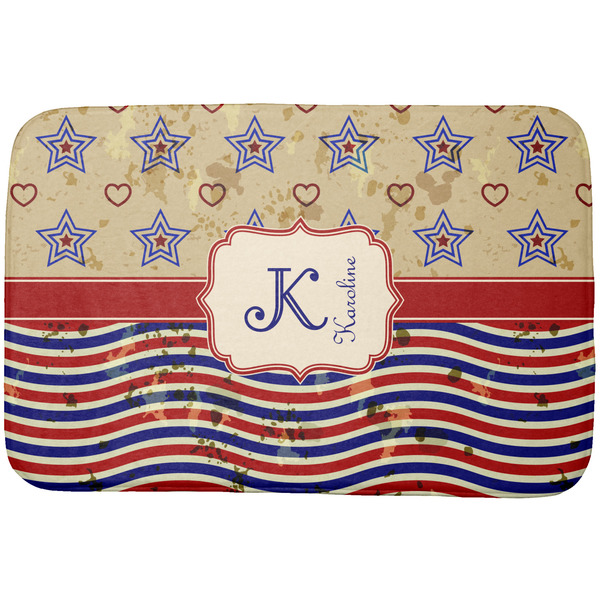 Custom Vintage Stars & Stripes Dish Drying Mat (Personalized)