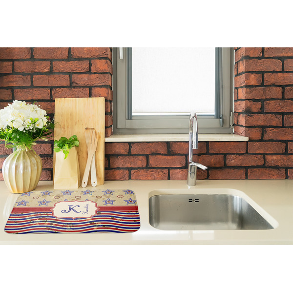 Vintage Stars & Stripes Dish Drying Mat - LIFESTYLE 2