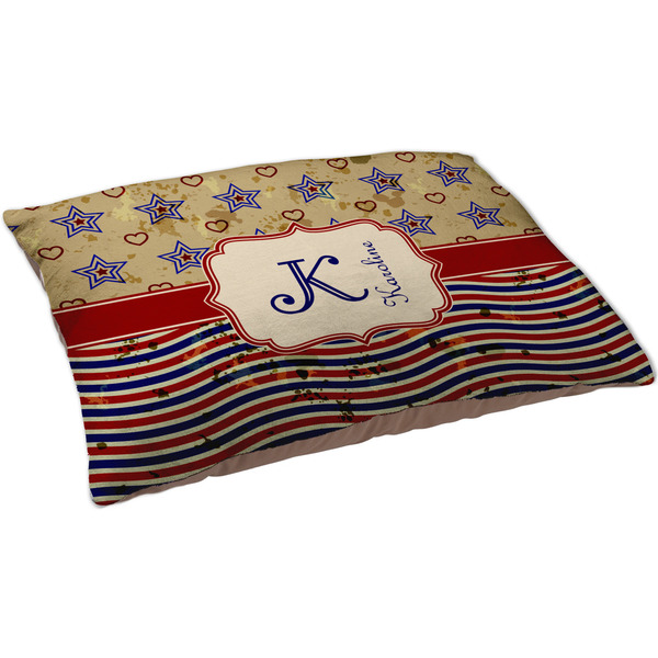 Vintage Stars & Stripes Dog Bed - Large