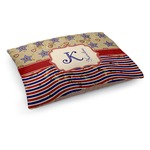 Vintage Stars & Stripes Dog Bed - Medium w/ Name and Initial