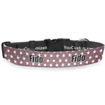 Vintage Stars & Stripes Deluxe Dog Collar - Medium (11.5" to 17.5") (Personalized)