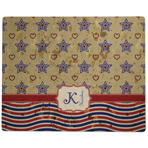 Vintage Stars & Stripes Dog Food Mat - Large without Bowls