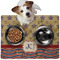 Vintage Stars & Stripes Dog Food Mat - Medium LIFESTYLE