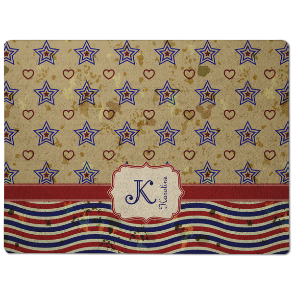 Vintage Stars & Stripes Dog Food Mat - Medium without bowls