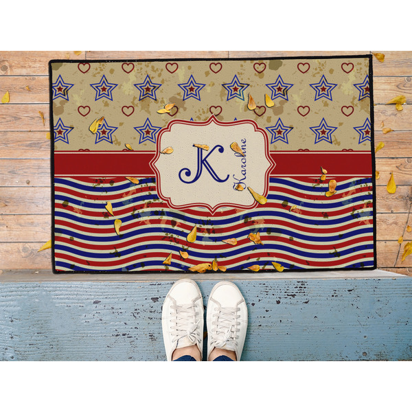 Vintage Stars & Stripes Door Mat - LIFESTYLE (Med)