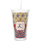 Vintage Stars & Stripes Double Wall Tumbler with Straw (Personalized)