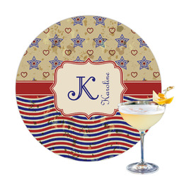 Vintage Stars & Stripes Printed Drink Topper (Personalized)