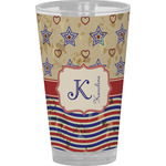 Vintage Stars & Stripes Pint Glass - Full Color (Personalized)